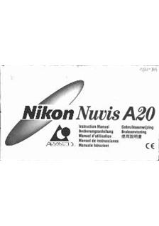 Nikon Nuvis A 20 manual. Camera Instructions.